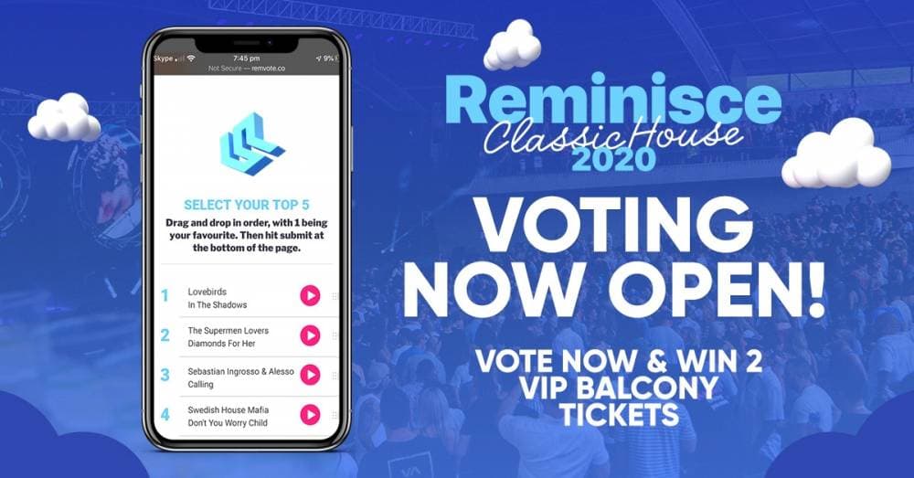 REMINISCE 2020 VOTING IS OPEN