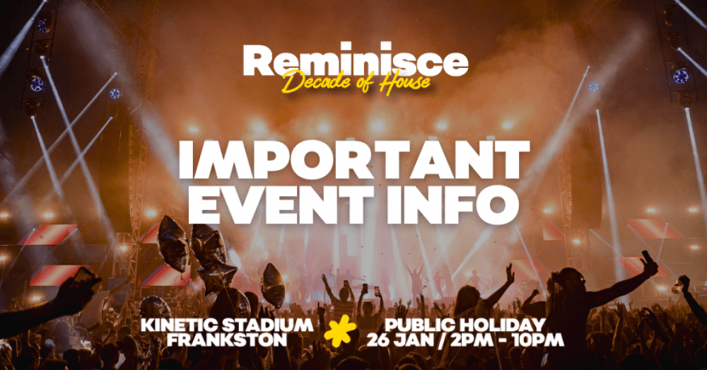 Important event information for tomorrow